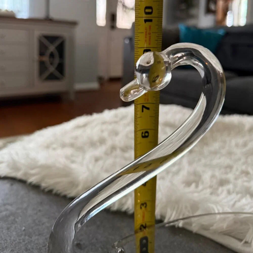 Vintage Glass Swan by Duncan & Miller, Candy/Trinket Dish